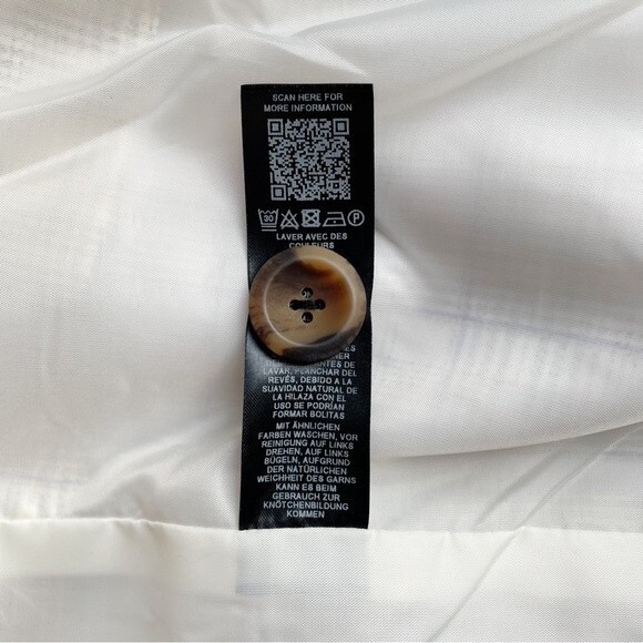 ASOS Design Oversized Blazer Cream Tan Plaid Boyfriend Jacket Size 12P 12 Petite - Picture 8 of 9